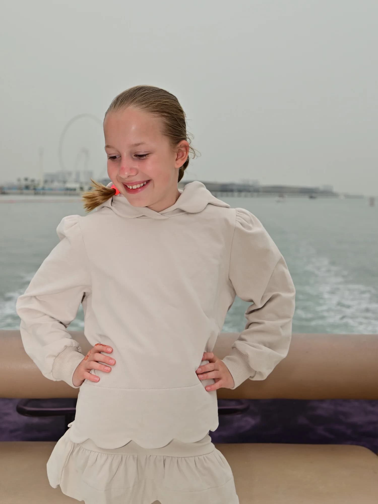 KIDS Tina scallop hoodie