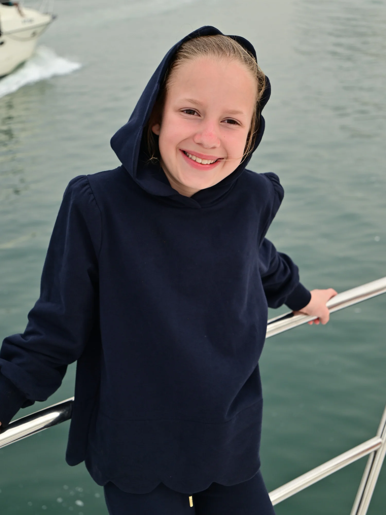 KIDS Tina scallop hoodie
